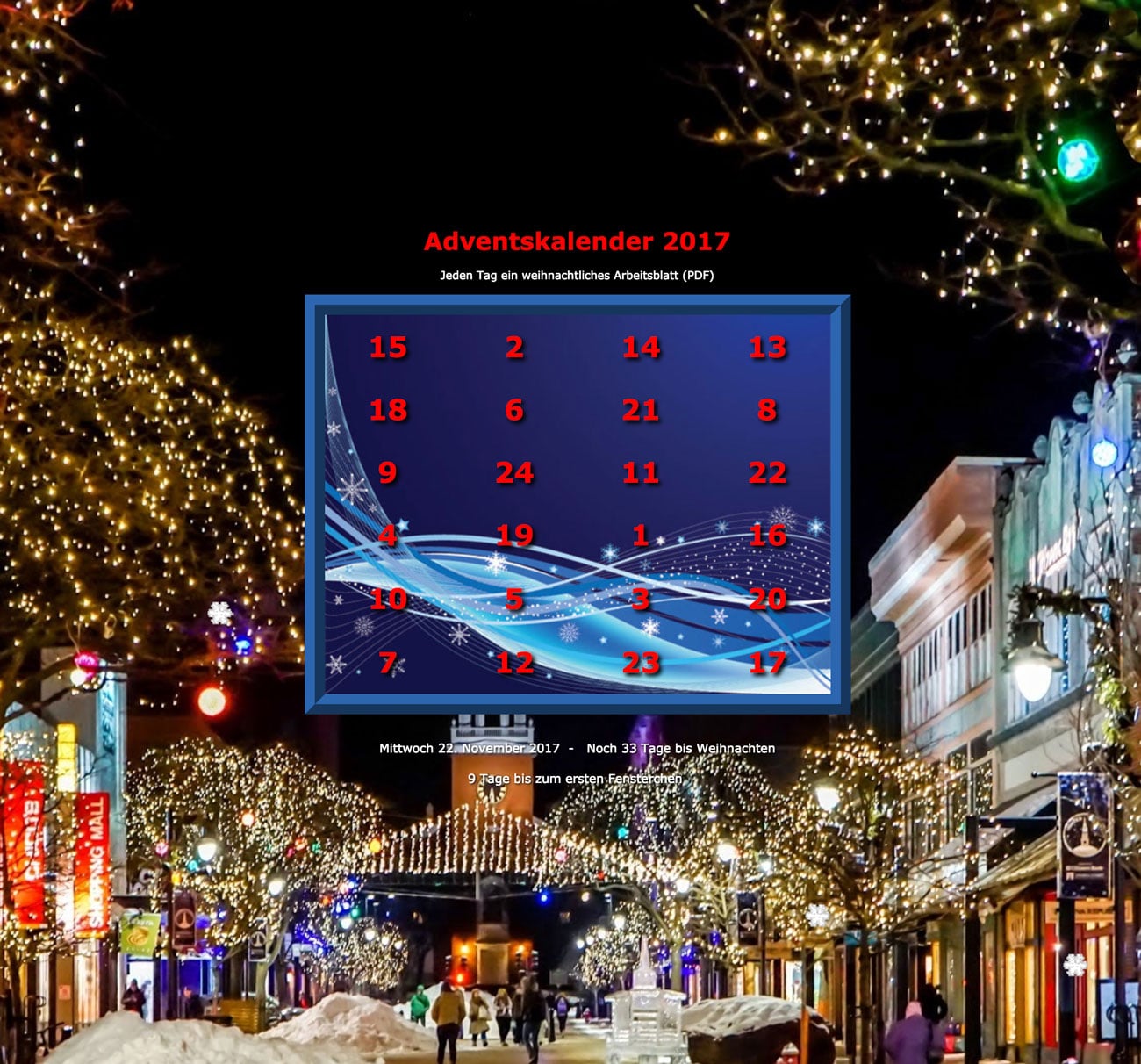 Adventkalender, Wahrnehmung, Aufmerksamkeit, AFS-Methode, Legasthenie, Legasthenietraining, EÖDL