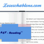 EASY READING Leseschablone