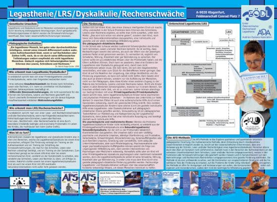 QRM – Kurzinformation zum Thema Legasthenie/LRS/Dyskalkulie