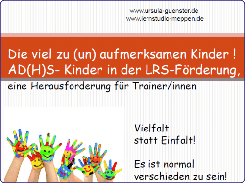 AD(H)S-Kinder in der LRS-Förderung