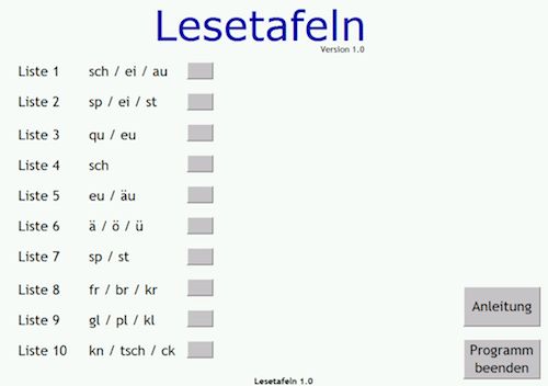 Lesetafeln, Lesen, Kinder, Legasthenie, Eltern, Computer, Gratis, DVD, Legasthenie & Dyskalkulie