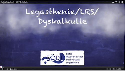 Vortrag: Legasthenie, LRS und Dyskalkulie
