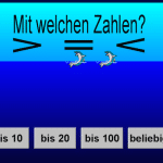 Zahlen vergleichen, vergleichen, Mathe, Rechnen, Rechnen am PC, Lernprogramm, kostenlos, LUDIV, Dyskalkulie, Rechenschwäche, Eltern, Kinder, EÖDL, Simultanerfassung