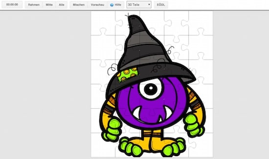 Halloween Online Puzzles, halloween, puzzle, kostenlos, Legasthenie, Dyskalkulie, Legasthenietraining, Dyskalkulietraining, AFS-Methode, EÖDL, Wahrnehmung, optische Wahrnehmung, räumliche Wahrnehmung