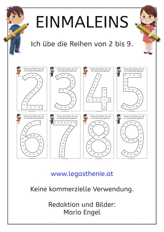 Einmaleins, Bloghop, rechnen, Mathe, Dyskalkulie, Dyskalkulietraining, kostenlose Arbeitsblätter, AFS-Methode