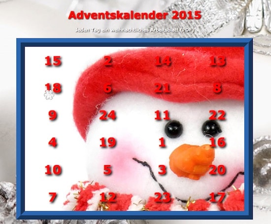 Advent, Adventkalender, Wahrnehmung, Arbeitsblatt, Spiel, Lehrer, Eltern, Kinder, kostenlos, AFS-Methode, Legasthenie, Legasthenietraining, Dyskalkulie, Dyskalkulietraining