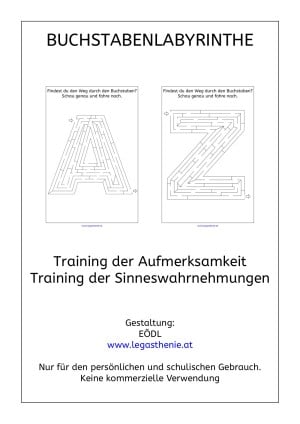 Zum Schulanfang: Buchstaben üben - Erster Österreichischer Dachverband