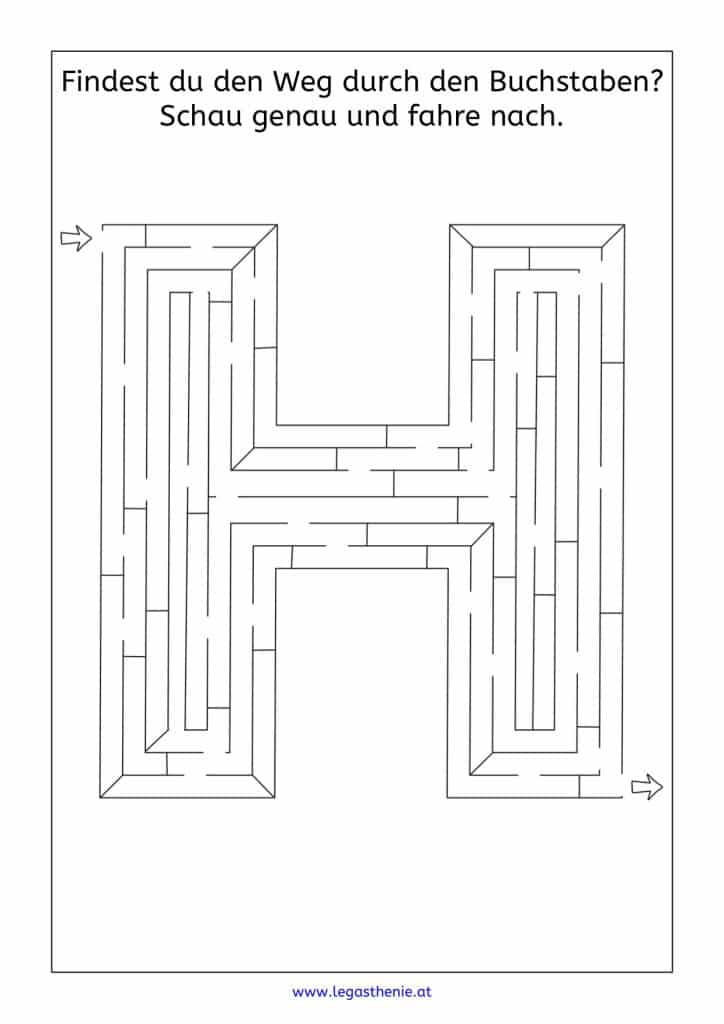 Buchstabenlabyrinthe, Wahrnehmung, AFS-Methode, AFS-Training, Legasthenie, Legastheniematerial, Buchstaben, Labyrinth, Aufmerksamkeit, Feinmotorik, räumliche Wahrnehmung, optische Wahrnehmung