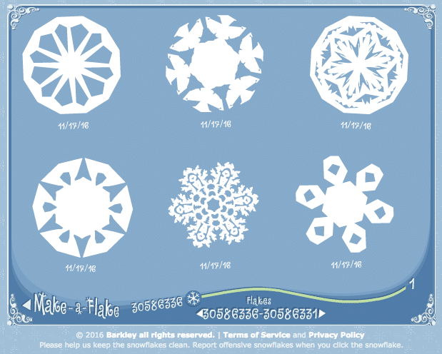 Feinmotorik, Linktipp, Schneeflocke, Schneeflockengenerator, Winter