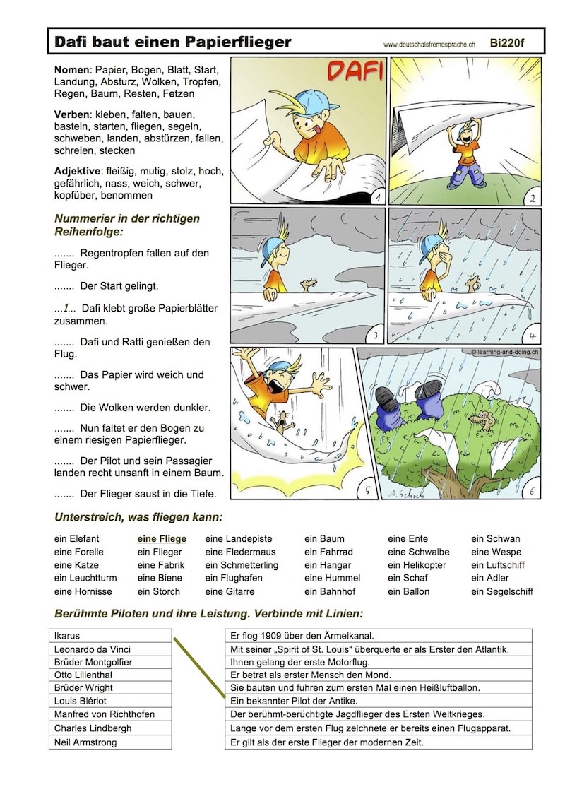 Lesetexte und Bildergeschichten, Legasthenietraining, Deutsch als Fremdsprache, DAF, Materialien, EÖDL, AFS-Methode, lesen, schreiben, Grammatik, Rechtschreibung