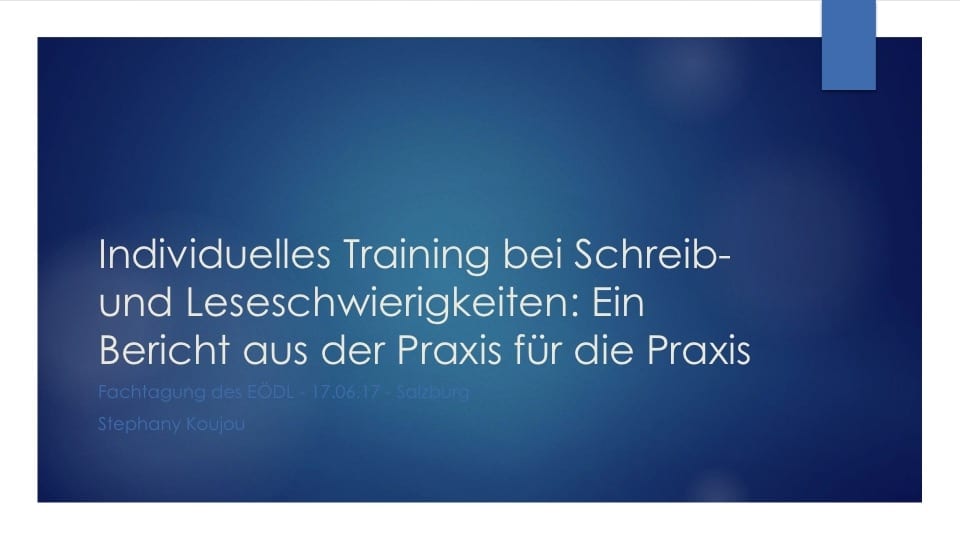 Individuelles Training bei Schreib- und Leseschwierigkeiten: Ein Bericht aus der Praxis für die Praxis