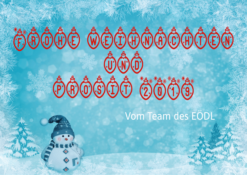 Frohe Weihnachten und Prosit 2019