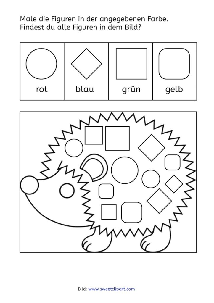 Formen, Legasthenie, Dyskalkulie, Arbeitsblatt, Schule, Wahrnehmung, Figur-Grunddifferenzierung