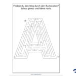 BUCHSTABENLABYRINTHE Training der Aufmerksamkeit Training der Sinneswahrnehmungen