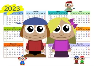 kalender-2023-querformat-jahresuebersicht-in-farbe-ohne-Feiertage 